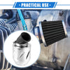 Universal Motorcycle Air Filter / 35mm ID 140x70mm / Aluminum Alloy Silver Tone
