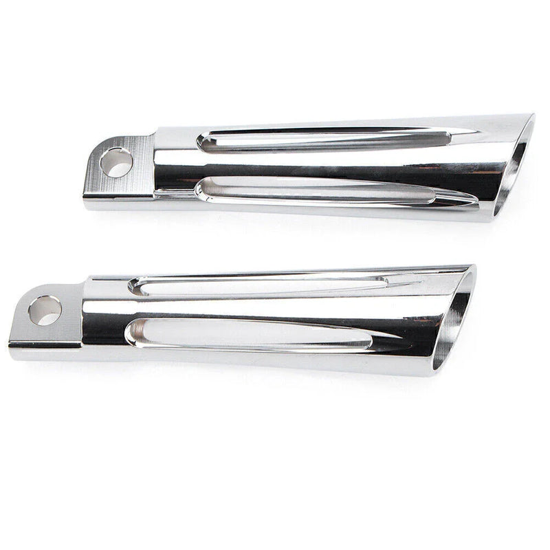 Harley Touring Road King Chrome Front Foot Pegs & Pedal Pads (1991-2015)