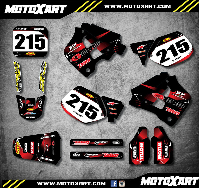 Honda CR 250 (1990-1991) - Barbed Style Stickers Full Custom Graphic Kit