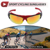 1 Motorcycle Riding Goggles Red Lens Black Red Frame UV400