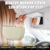 Ford (2015-2023) Beige 1 x Set Makeup Mirror Cover Sun Visor Cap Clip