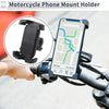 Motorcycle Motorcycle Phone Mount Holder 4.7"-7.2" Phones Silicone Black