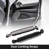 Jeep Wrangler TJ JK JKU (2007-2018) Black Gray 2 x Door Limiting Straps