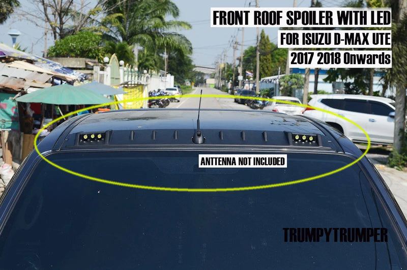 Isuzu D-Max Ute Pickup K Front LED Roof Spoiler in Matte Black (2017-2020)