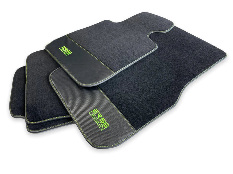 BMW Z4 Series E85 Carbon Fiber Leather Floor Mats (2003-2008)