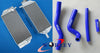 Suzuki RM125 Aluminum Radiator + Blue Hose (2001-2008)