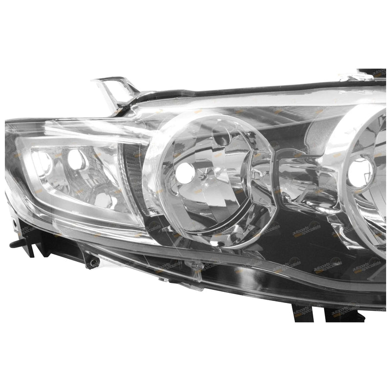 Ford FG Falcon LH+RH Black Headlights Pair (2008 - 2014)