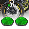 Motorcycle 6pcs M6x1.0 Green Universal Screw Mount Round Warning Reflector