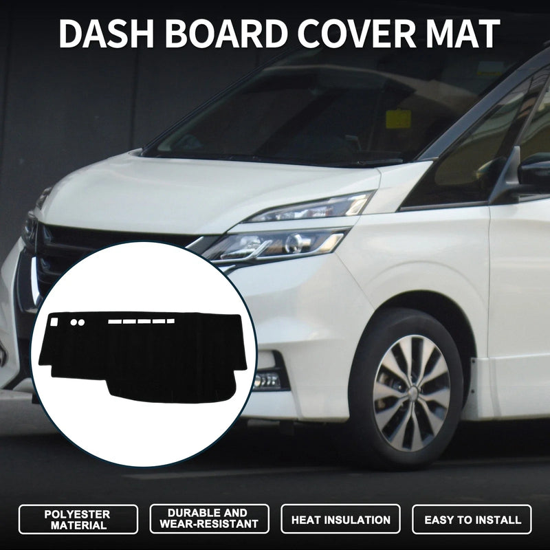 Nissan Serena C25 (2005-2010) Sun Protector Black Dashboard Cover Mat