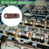 Oil Seal 25x47x10mm FKM Rubber High Pressure Brown 5 Pcs