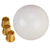 Manual Gear Shifter Acrylic Glossy White Round Ball Shift Knob (Universal)