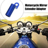 Motorcycle Rearview Mirror Handlebar Extender Holder 10mm Aluminum Blue