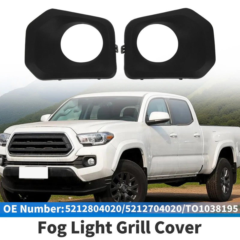 Toyota Tacoma Front Bumper Fog Light Cover Black ABS