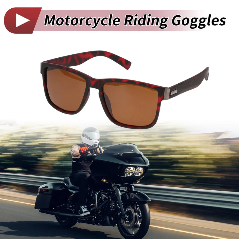 Motorcycle Motorcycle Riding Goggles 1 Pc Brown Lens Leopard Print Frame