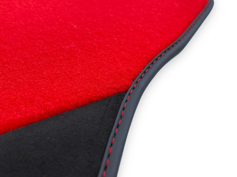 Ferrari F430 Carpet with Alcantara Leather Red Floor Mats (2004-2009)