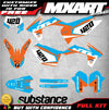 KTM EXC Custom Graphics Kit HOOK CYAN Style Sticker (2012-2013)