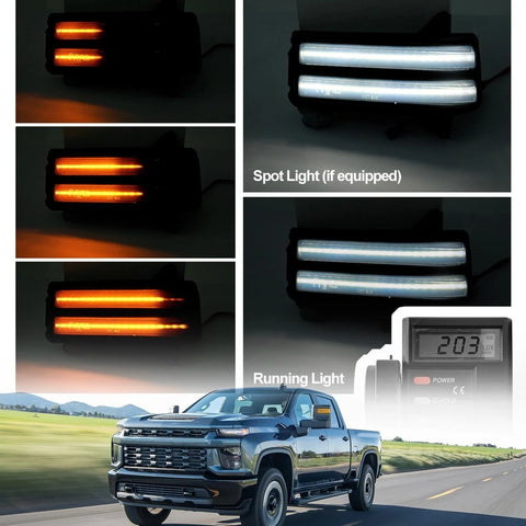Chevy / GMC 2500HD / 3500HD Mirror LED Turn Signal Lamp (2020–2024)