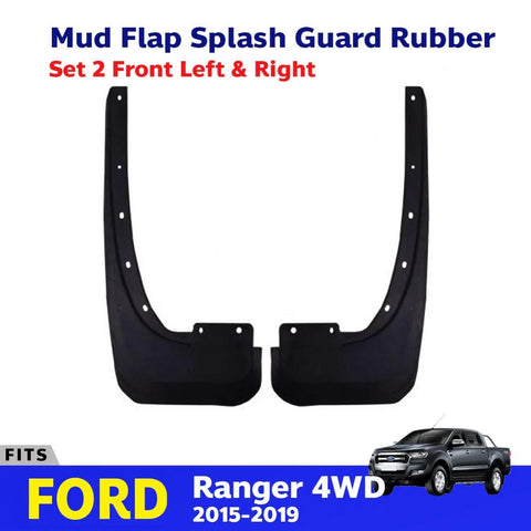 Splash Guard Mud Flap Rubber Front Pair Fits Ford Ranger 4WD Pickup UTE 2015-19