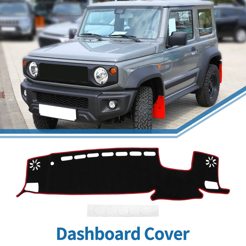 Toyota Highlander Dash Cover Mat HUD Black Red (2021–2024)