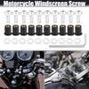 10pcs M5 5mm Windscreen Screw Silver Tone Fairing