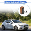 Mazda 3 (2014-2018) Black Faux Leather Car Gear Shift Knob Cover