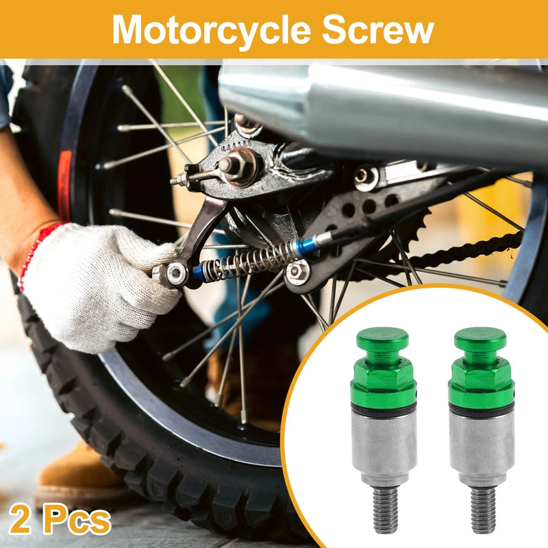 Motorcycle 2 x Screw M4x0.7 Fork Air Bleeder Valve Metal Green