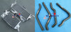 Kawasaki KX125 KX 125 Aluminum Radiator + Blue Hoses (1990-1991)