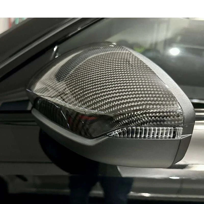 Audi A3 S3 RS3 8Y 20-23 w / Lane Assist Carbon Fiber Side Mirror Caps Replace