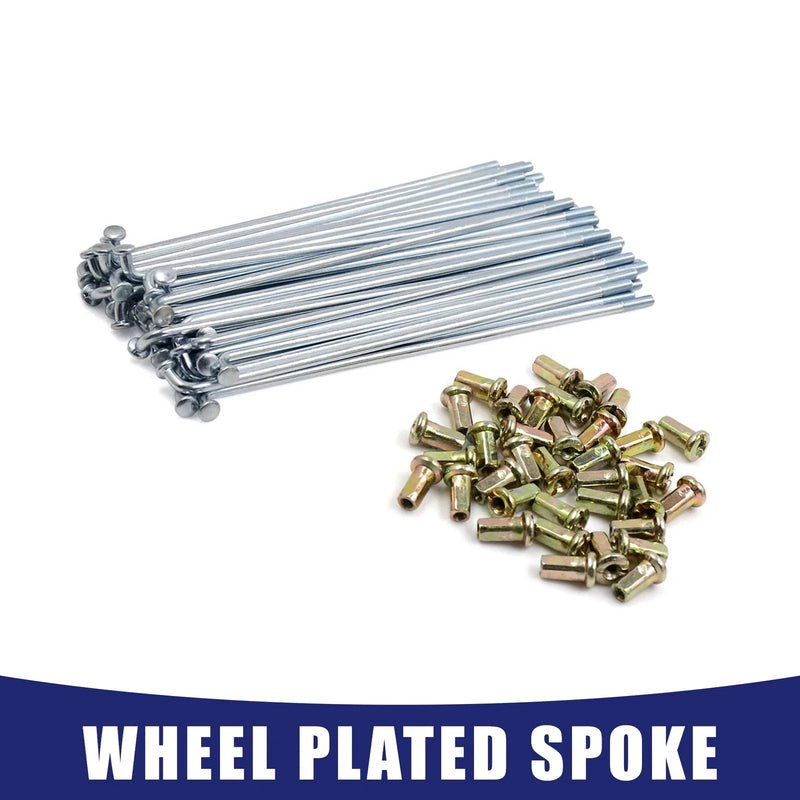 Motorcycle Scooter Wheel Plated Spoke 150mm Length with Nipples Set of 36