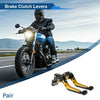 Kawasaki ER-5 2 x Adjustable Short Long Brake Clutch Levers Black Gold Tone