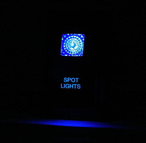Dual LED Backlit Rocker Switch Spot Lights