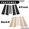 Mercedes-Benz M-Class (2006-2011) Black 6 x Car Pillar Window Trim Covers