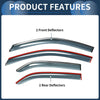 Toyota Yaris Sedan (2007-2013) 1 Set Side Vent Visors Window Deflectors