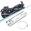 Harley 20-70mm Clamp Silver Tone Exhaust Pipe Heat Shield
