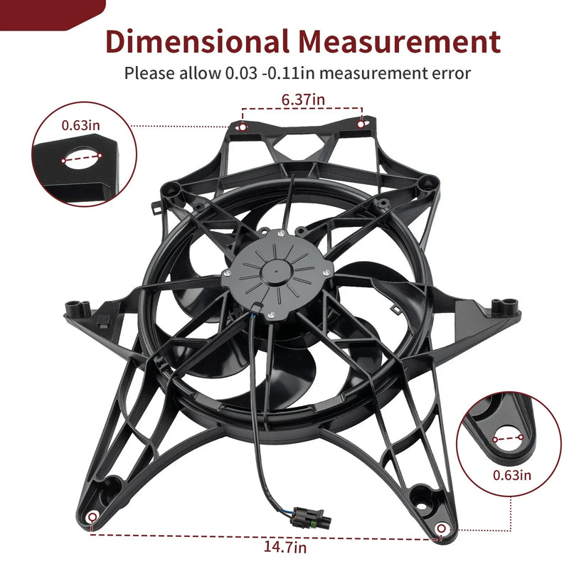 Can-Am Maverick X3 Max Turbo R RR Radiator Fan Assembly (2017–2024)