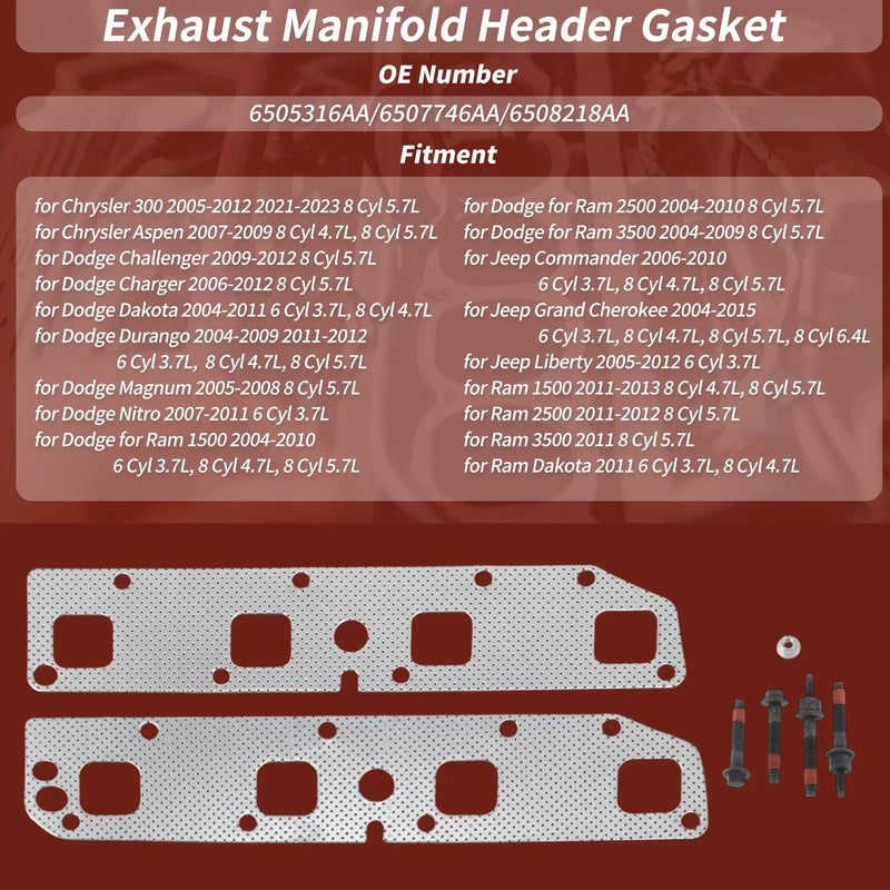 Ram 1500 2500 3500 Jeep Liberty Exhaust Gasket (2002-2012)