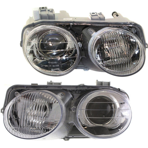 Driver and Passenger Side Headlight For Acura Integra