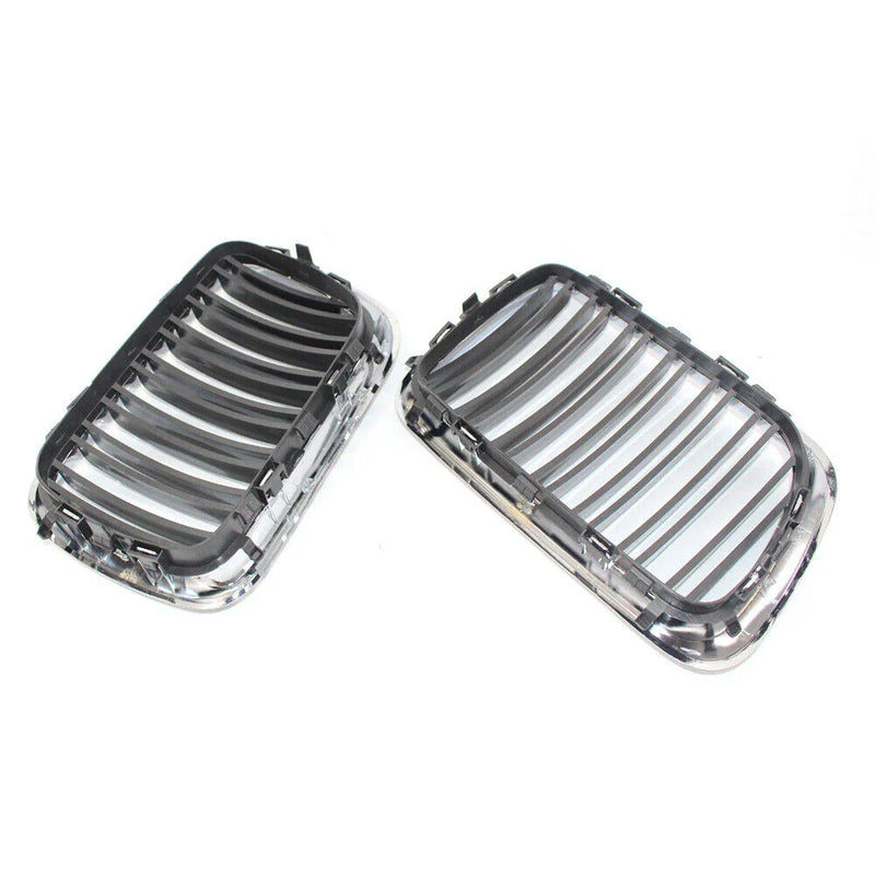 BMW E36 Chrome Frame Black Front Kidney Grille (1997–1999)