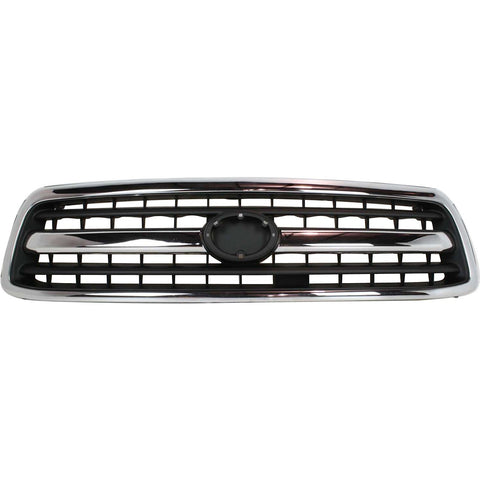 Grille For 2000-2002 Toyota Tundra Chrome Shell w/ Black