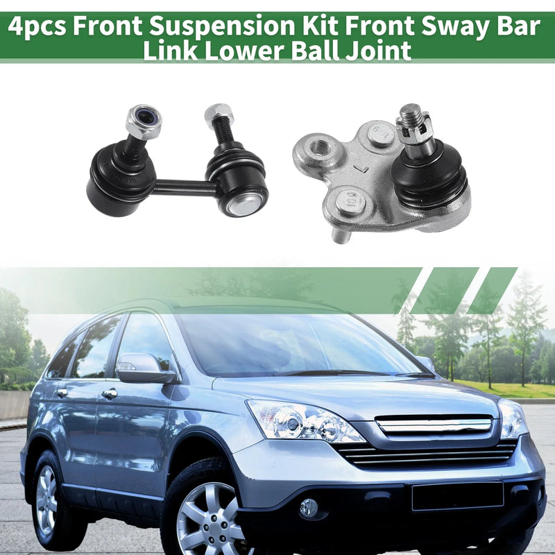Honda Civic 4pcs Front Suspension Kit Sway Bar Links Ball Joints (2006-2011)