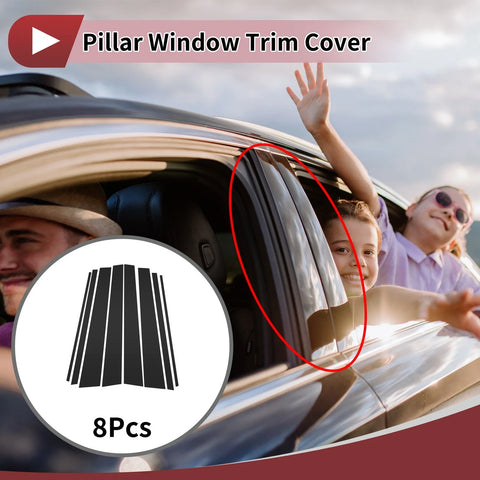 Toyota Prado 8 x Car Door Pillar Window Trim (2003–2009)