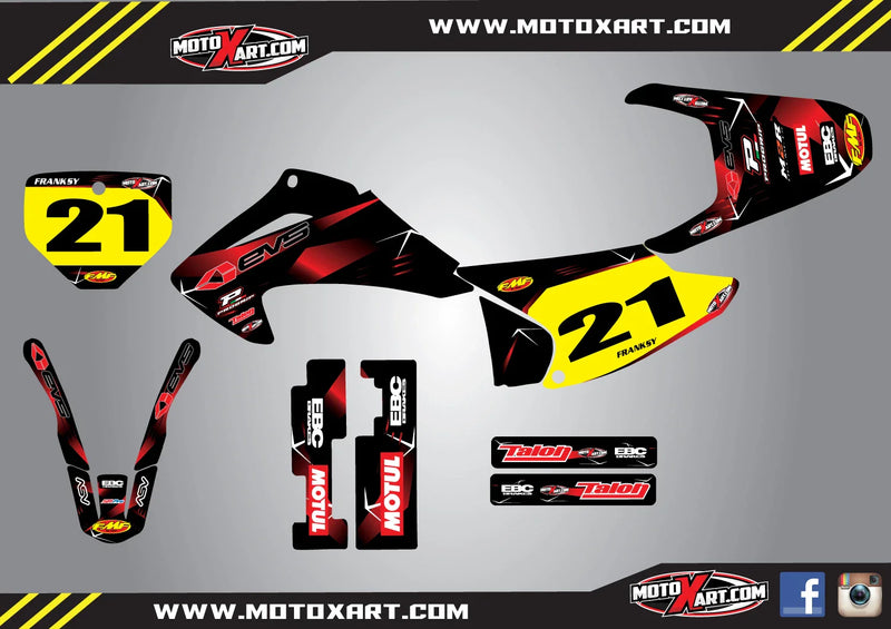 Honda CRF 230 F Custom Graphic Decals (2003-2007)