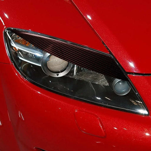 Mazda RX-8 2004-2008 Carbon Fiber Headlight Eyebrow Cover Trim