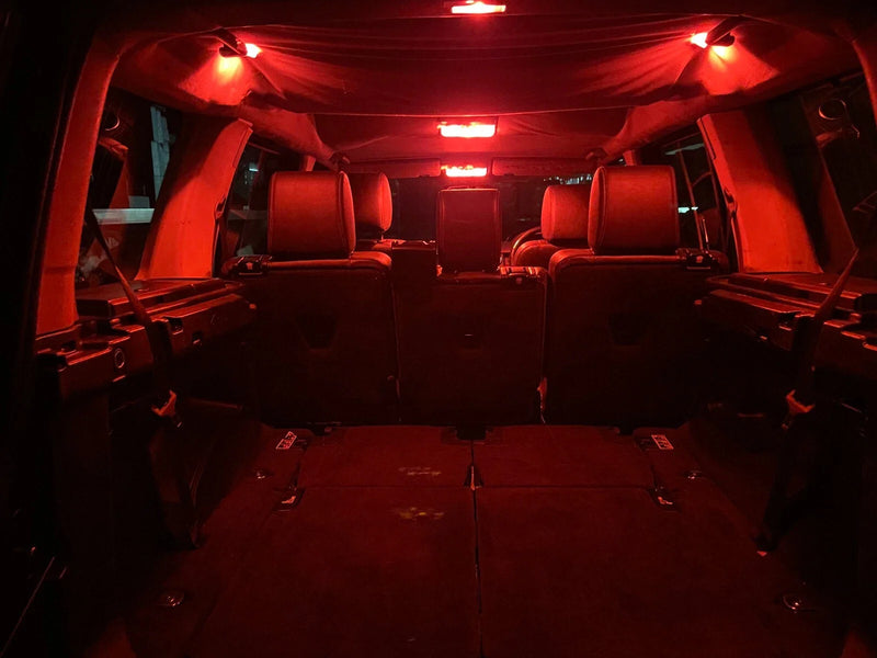 Land Rover Discovery 3 & 4 Red LED Interior Light Package (2004-2016)