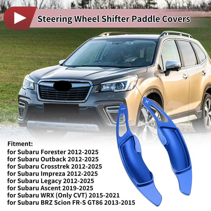 Subaru Forester Blue Aluminum Alloy Steering Wheel Paddles (2012-2025)