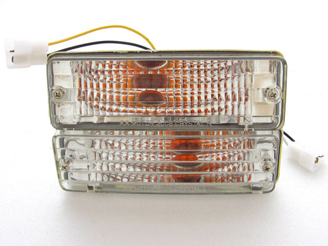 Toyota Hilux Crystal Clear Bumper Bar Indicator Lights (1983-1988)