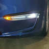 Tesla Model Y Black Front Fog Light Eyebrow Trims Cover (2020–2024)