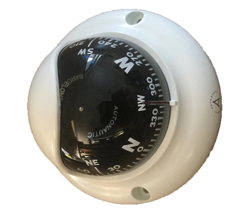 Boat Compass Surface Mount Powerboat Compass White with Light