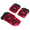 Car Accessories Red Non-Slip Gas Brake Foot Pedal Pad Cover (3 pcs)