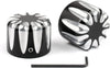 Harley Electra Street Road Glide Black CNC Cut Axle Nut Cover